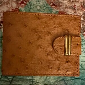 Elegant Genuine Ostrich Miniwallet in Fawn💫